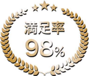 満足率98%